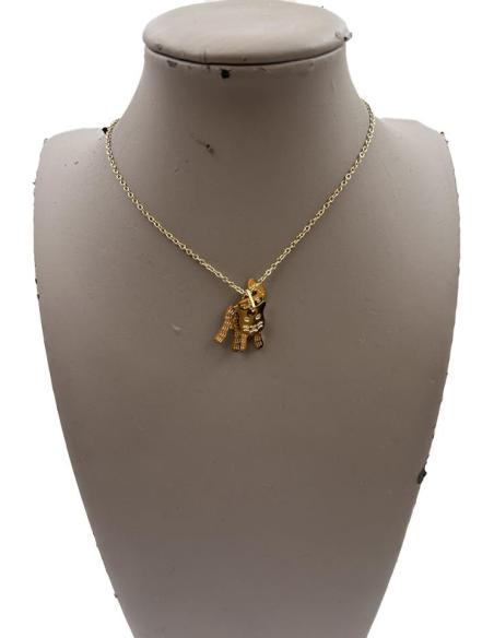 COLLARES DORADOS CORTOS DE GATITO MOVIL 3D ACERO