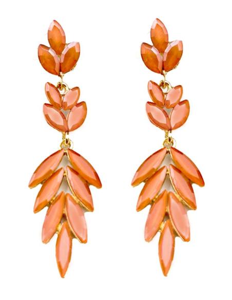 PENDIENTES DE FIESTA NARANJAS PARA BODAS Y EVENTOS