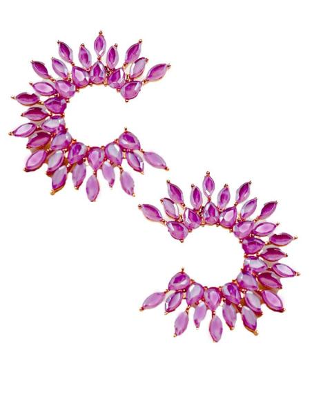 PENDIENTES FUCSIAS MUY FAVORECEDORES PARA EVENTOS