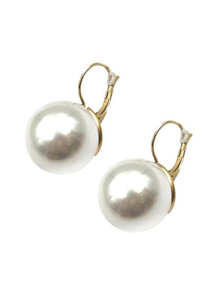 PENDIENTES DE PERLAS DISEÑO CLASICO DE DORMILONA