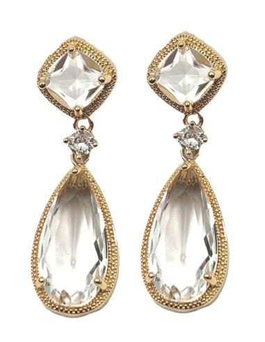 PENDIENTES BODA PARA MADRINAS E INVITADAS LAGRIMA ELEGANTE CRISTAL