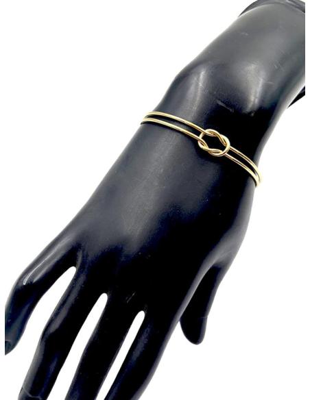 PULSERAS MUJER DORADAS CON NUDO DECORATIVO
