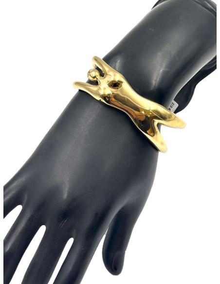 PULSERAS DORADAS DE DISEÑO FIGURA MUJER BRAZALETE DE DISEÑO