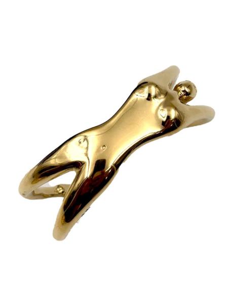 PULSERAS DORADAS DE DISEÑO FIGURA MUJER BRAZALETE DE DISEÑO