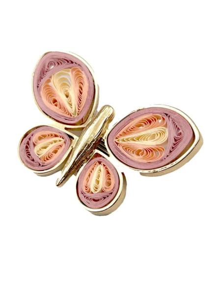 BROCHES MUJER ROSAS DE BONITA MARIPOSA CON ALAS VISTOSAS