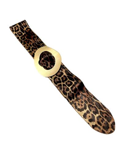 CINTURONES PIEL ANIMAL PRINT LEOPARDO MARRONES Y NEGROS