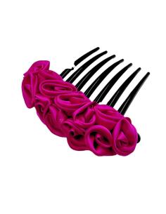 Imagen del producto PEINETAS FUCSIAS DE FLORES PARA INVITADAS DE BODA Y EVENTOS