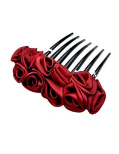 PEINETAS GRANATES DE FLORES PARA INVITADAS DE BODA Y EVENTOS
