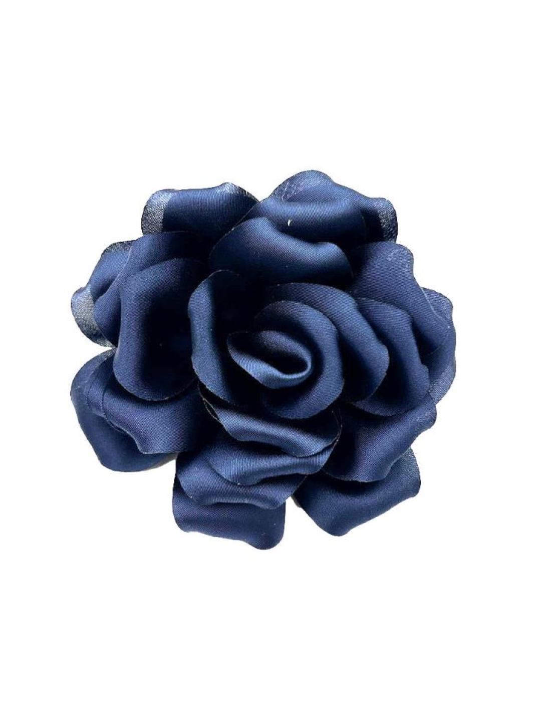 Parches Bordados De Rosas Azules - Pack De 2, De Seda De Poliéster, Tamaño Aprox. 27 Cm, Para Decorar Ropa, Bolsos Y Manualidades