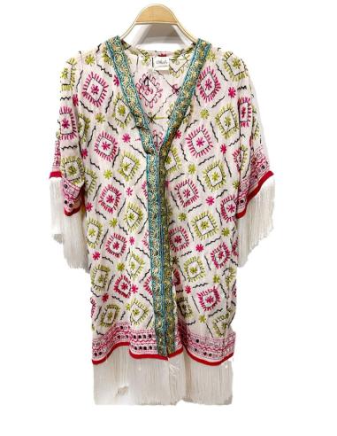 KIMONOS SEDA BLANCOS Y TURQUESAS ESTILO IBICENCO DECORACION ESPEJOS