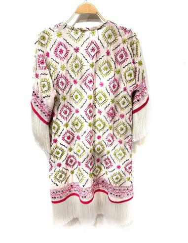 KIMONOS SEDA BLANCOS Y TURQUESAS ESTILO IBICENCO DECORACION ESPEJOS