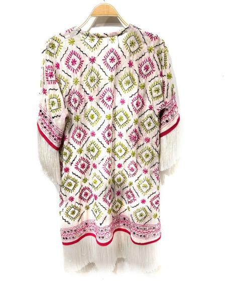 KIMONOS SEDA BLANCOS Y TURQUESAS ESTILO IBICENCO DECORACION ESPEJOS