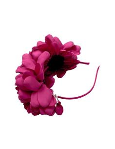 Imagen del producto DIADEMAS PARA INVITADAS DE BODA CON FLORES FUCSIAS | EL JARDIN DEL DESEO