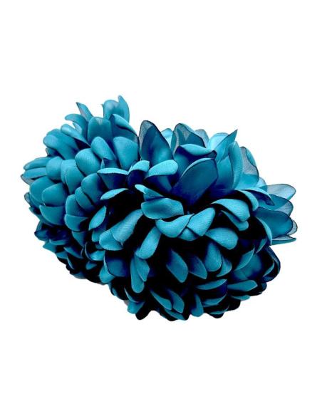 DIADEMAS INVITADA BODA CON FLORES AZULES PETROLEO | EL JARDIN DEL DESEO