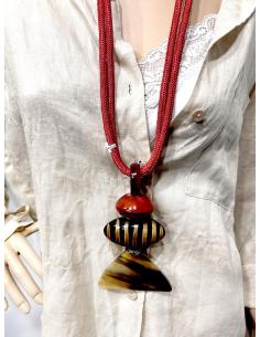 COLLARES ROJOS CON EXQUISITO COLGANTE BOHO | EL JARDIN DEL DESEO 2