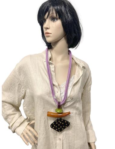 COLLARES VIOLETAS CON EXQUISITO COLGANTE BOHO | EL JARDIN DEL DESEO