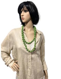 COLLARES VERDES PARA MUJER DE TELA Y MADERA | EL JARDIN DEL DESEO 2