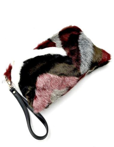 BOLSOS DE PELO GRANATE Y NEGRO IDEAL PARA LOOK DE DIA Y NOCHE