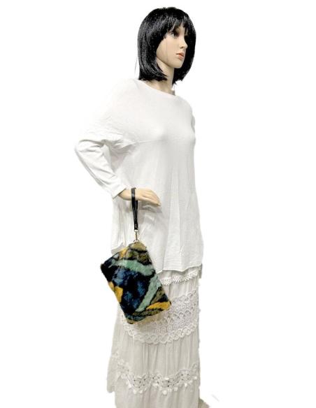 BOLSOS DE PELO CON BONITO COLORIDO IDEAL LOOK DE DIA Y NOCHE