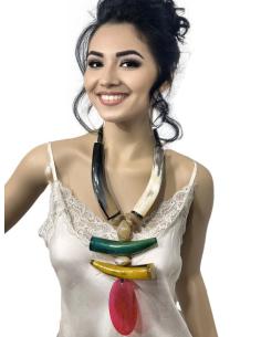 COLLARES TRIBALES DE ASTA CON COLMILLOS PARA MUJER | EL JARDIN DEL DESEO