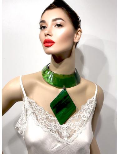 COLLARES VERDES EXQUISITA GARGANTILLA TRIBAL | EL JARDIN DEL DESEO