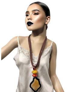COLLARES ETNICOS MARRONES LARGOS DE ASTA | EL JARDIN DEL DESEO