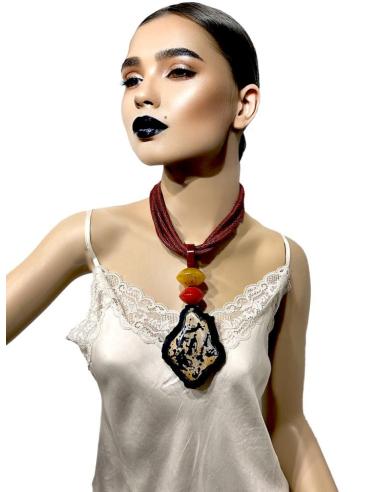 COLLARES TEJA CON VISTOSO COLGANTE ETNICO | EL JARDIN DEL DESEO