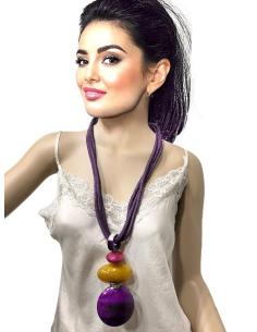 COLLARES LARGOS MORADOS AZULADO Y ASTA | EL JARDIN DEL DESEO