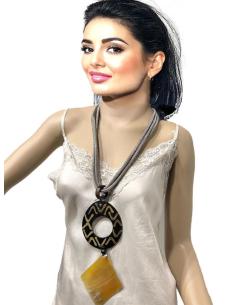 COLLARES TOPO LARGOS CON COLGANTE DIBUJOS TRIBALES | EL JARDIN DEL DESEO