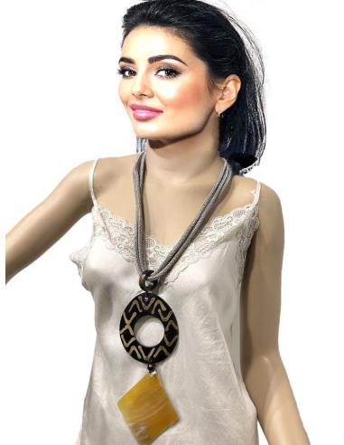 COLLARES TOPO LARGOS CON COLGANTE DIBUJOS TRIBALES | EL JARDIN DEL DESEO