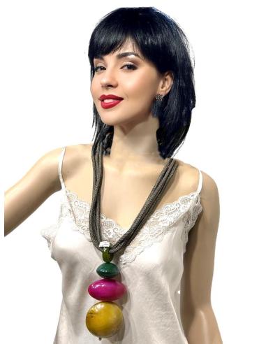 COLLARES BOHO CHIC VERDE CAZA LARGOS | EL JARDIN DEL DESEO