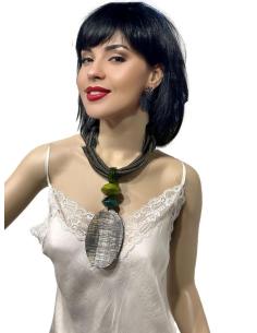 COLLARES CORTOS BOHO CHIC VERDES CAZA | EL JARDIN DEL DESEO