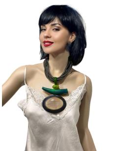 COLLARES VERDES CAZA CON COLMILLO TRIBAL | EL JARDIN DEL DESEO
