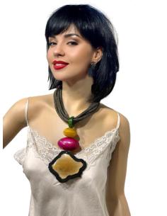 COLLARES VERDES CAZA CORTOS ESTILO ETNICO | EL JARDIN DEL DESEO