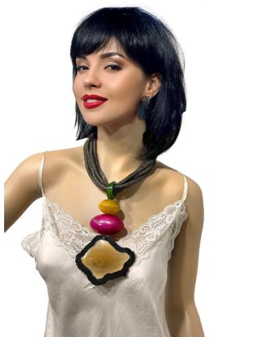 COLLARES VERDES CAZA CORTOS ESTILO ETNICO | EL JARDIN DEL DESEO