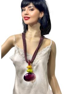 COLLARES ASTA MORADOS LARGOS ESTILO BOHO CHIC | EL JARDIN DEL DESEO