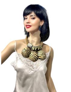 COLLARES MARRONES Y ANIMAL PRINT DE MADERA | EL JARDIN DEL DESEO