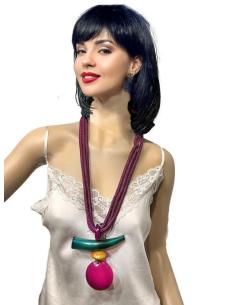 Imagen del producto COLLARES LARGOS BUGAMBILIAS Y COLMILLOS | EL JARDIN DEL DESEO