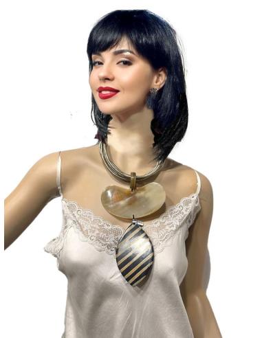 COLLARES AFRICANOS DE ASTA DORADOS CORTOS | EL JARDIN DEL DESEO
