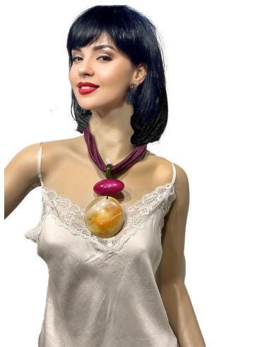 COLLARES BUGAMBILIAS CORDON Y ASTA | EL JARDIN DEL DESEO