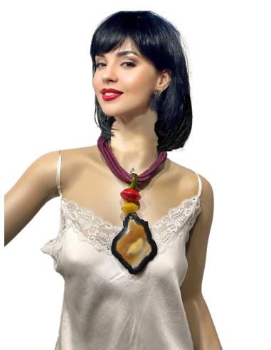 COLLARES DE ASTA BUGAMILIAS CORTOS | EL JARDIN DEL DESEO