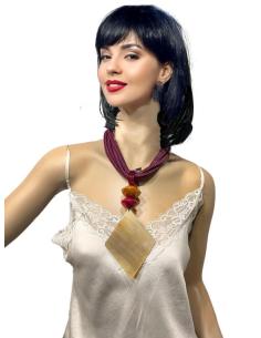 COLLARES ETNICOS BUGAMBILIAS DE ASTA Y CORDON | EL JARDIN DEL DESEO