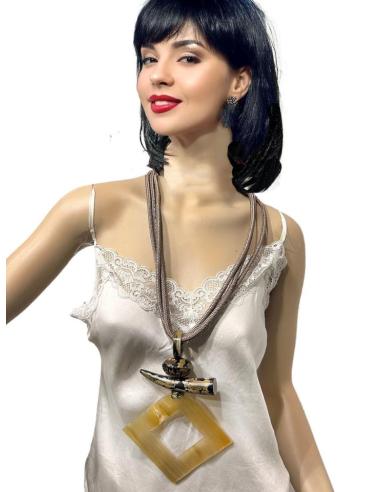 COLLARES LARGOS MARRONES ESTILO AFRICANO | EL JARDIN DEL DESEO