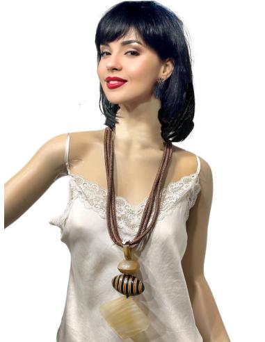 COLLARES AFRICANOS MARRONES DE ASTA | EL JARDIN DEL DESEO