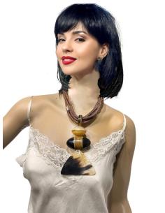 Imagen del producto COLLARES CORTOS MARRONES ESTILO AFRICANO | EL JARDIN DEL DESEO