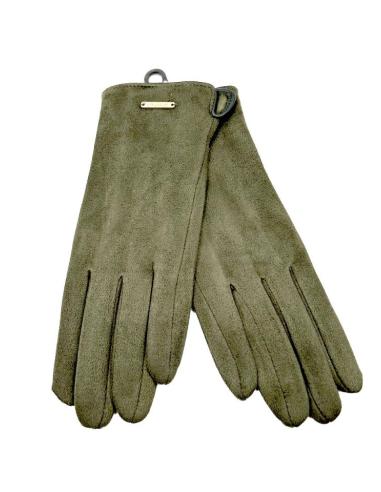 GUANTES VERDES MILITAR OSCUROS CORTOS PARA MUJER | EL JARDIN DEL DESEO