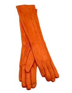 GUANTES DE FIESTA LARGOS NARANJAS | EL JARDIN DEL DESEO