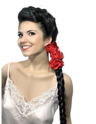 PINZAS ROJAS DE TELA PARA RECOGER EL PELO | EL JARDIN DEL DESEO