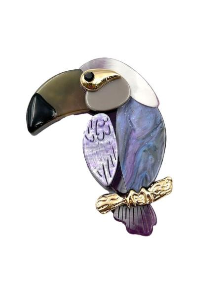 BROCHES VISTOSOS CON TUCAN ANACARADO | EL JARDIN DEL DESEO