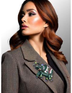 BROCHES MUJER ELEFANTE VERDE OSCURO | EL JARDIN DEL DESEO 2